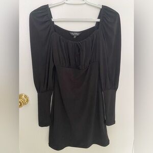 Miss Selfridge Black Long Sleeve Bodycon Dress